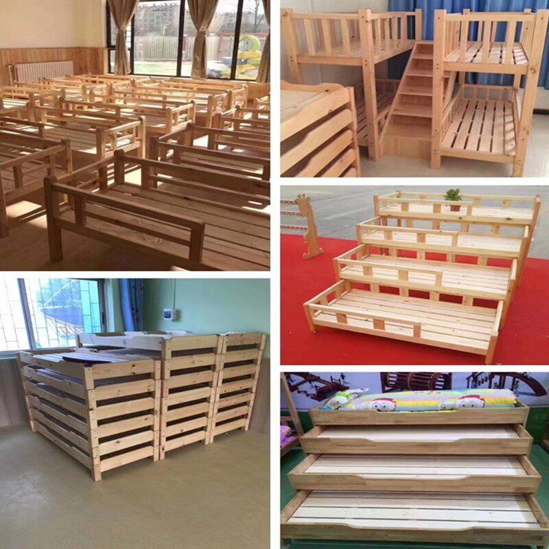 幼儿园午睡推拉床小学生午托单人床儿童多层午休床专用实木上下床