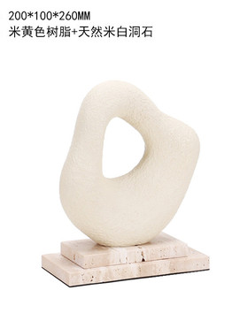 美豹大理石摆件酒店样板房间会所工艺品电视柜玄关设计师树脂摆设