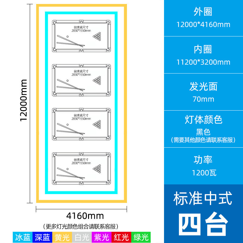 台球厅氛围灯台球室台球桌商场灯超市专用健身房灯台球灯氛围灯