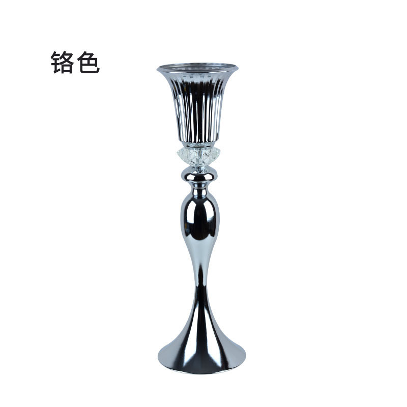 摆件插花花器婚礼布置金属路引电镀金色花架热销婚庆用品