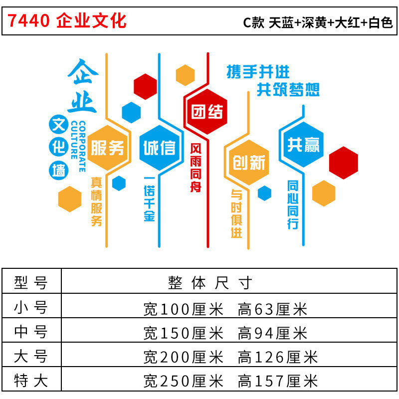 公司企业文化立体墙贴大厅励志标语形象墙面装饰入户贴纸布置自粘