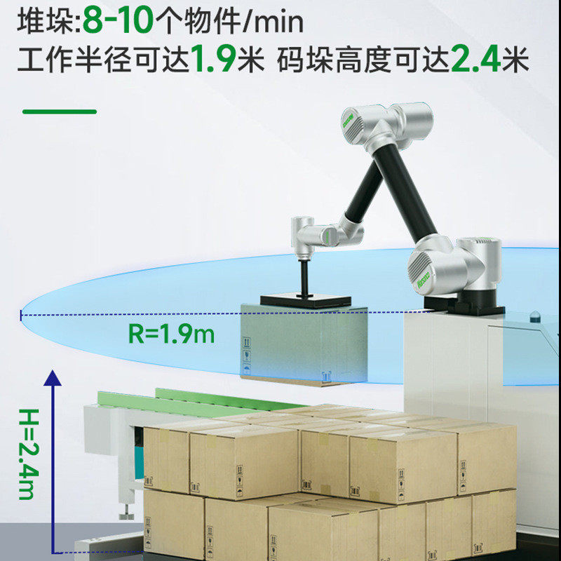 40kg全自动纸箱码垛机免编程5分钟厂家直销部署协作机器人快速