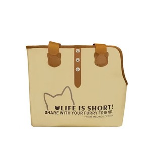 时尚简约外出户外携带猫狗猫包单肩斜跨轻便大容量透气露头宠物包