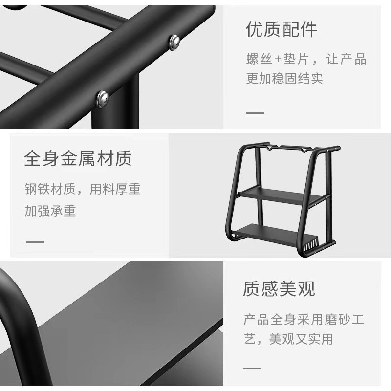双层哑铃架六角圆形固定哑铃壶铃展示架子家用商用健身房健身器材