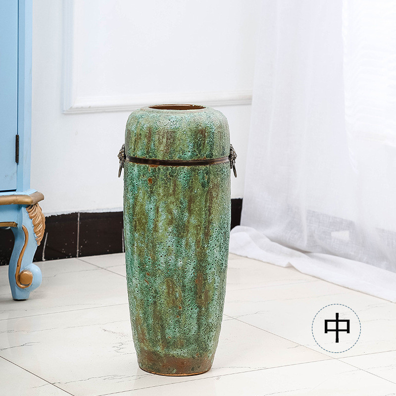 景德镇全手工花瓶花器 青铜瓷器花瓶 现代陶艺配件釉带金属泡泡