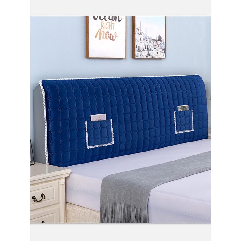 bb4c批发全包绒布布艺床头罩加厚夹棉靠弹力软包沙发床头套罩