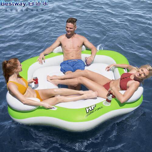 bestway43111水休息排浮床海洋乐园躺椅漂浮上浮水上浮岛
