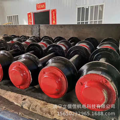 立儒佳平板车轮对实心矿车轮600轨距轨道轮铸钢单轮