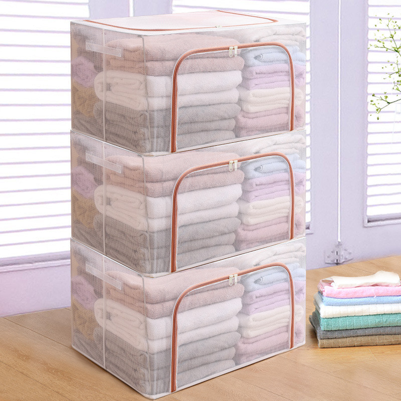 e0pb）（三件套批发衣服收纳箱牛津布衣柜整理箱棉被储物折叠布艺