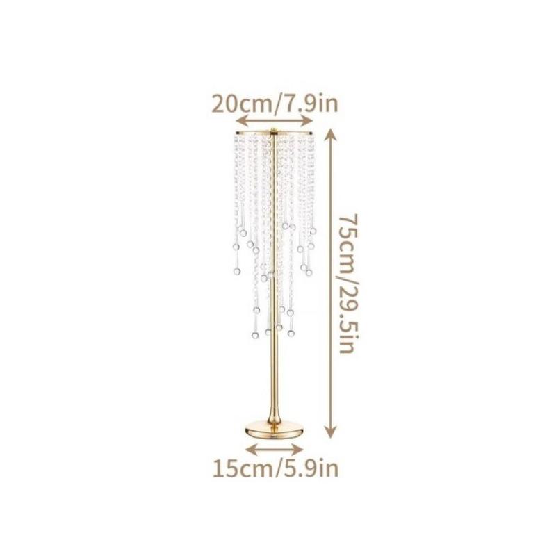铁艺花架欧式酒店主桌宴会摆件家居装饰电镀水晶路引婚庆道具用品