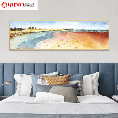 福建厂家定制酒店宾馆简约装饰画沙发背景墙横幅壁画抽象床头挂画