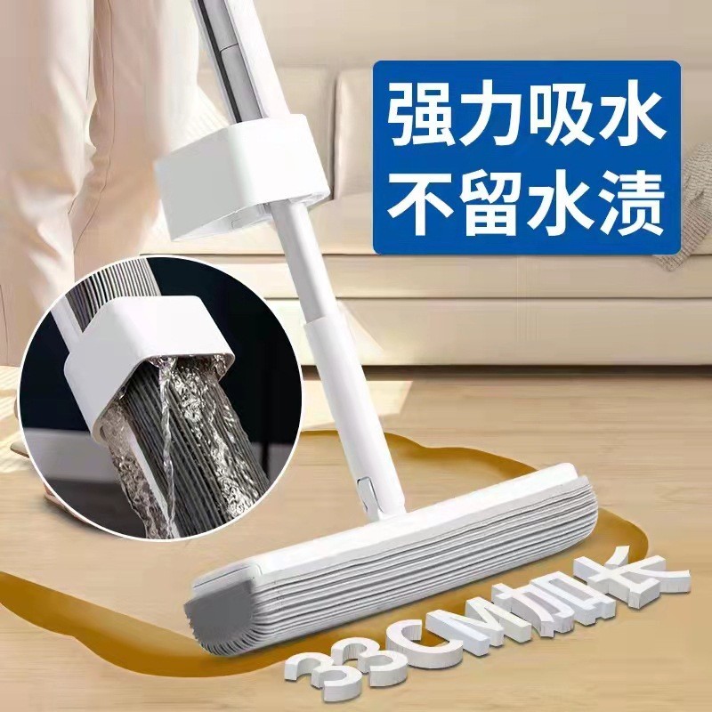 【简简风百货棉海绵拖把免手洗懒人一拖净平板大号变硬胶】头