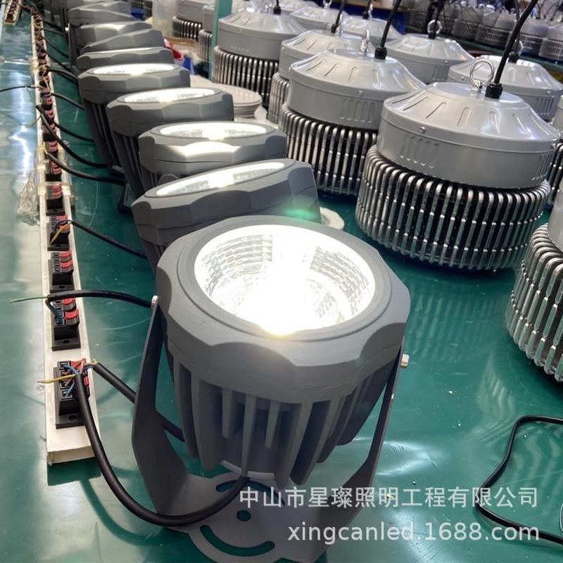 高亮10w20w30w50w圆形cob投光灯射适用灯照树灯公园广场小区树