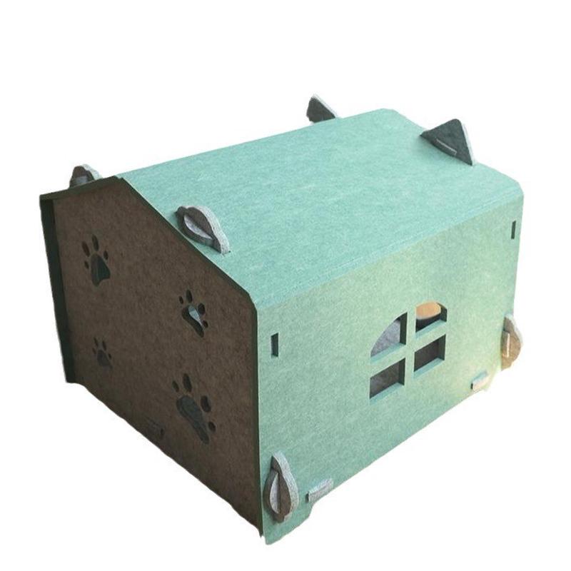 批发毛毡猫窝房子四季通用猫屋猫舍可拆卸毛毡宠物猫窝