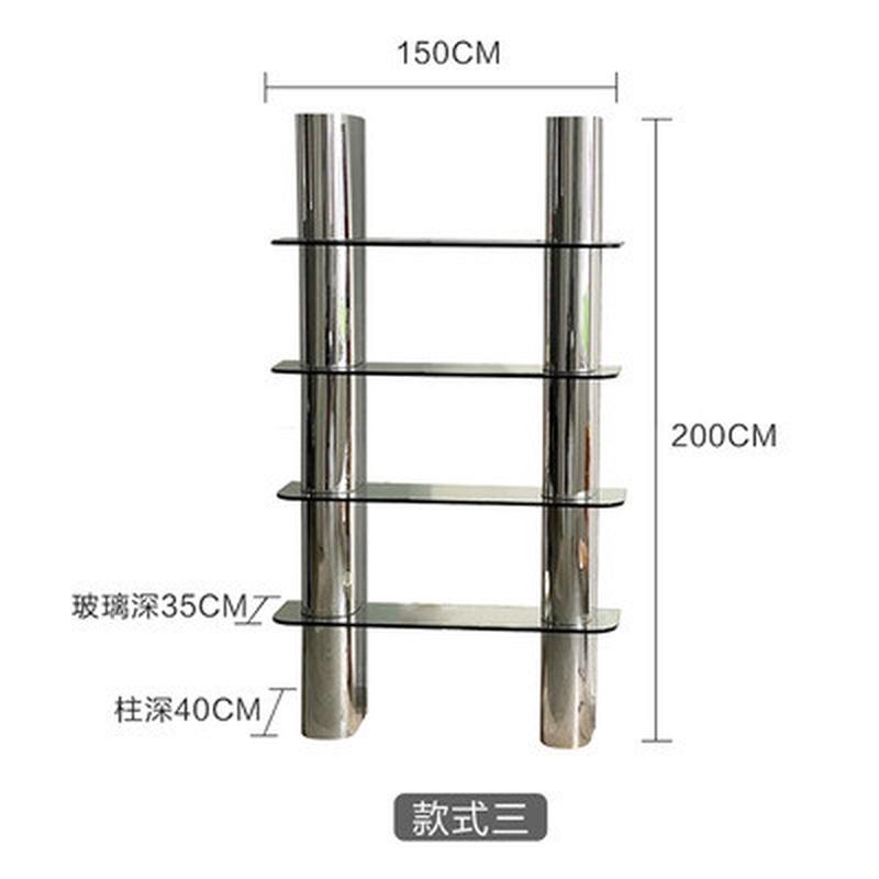 流水台玻璃中岛服装店展示架落地多层买手店饰品货架鞋包店陈列架