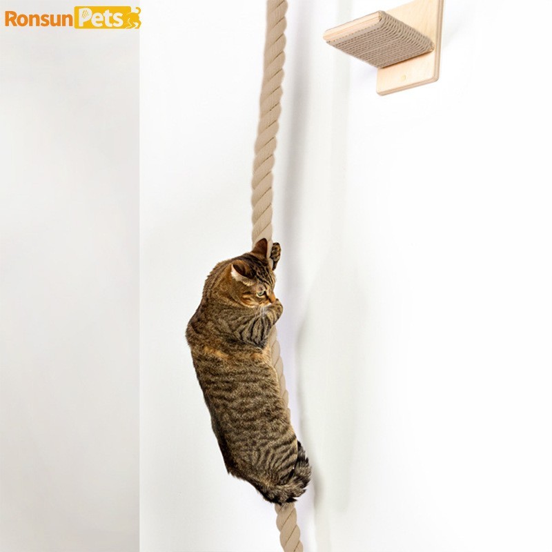 猫爬架顶天立地猫架实木猫咪攀爬架通天绳索梯大型猫跳台猫咪