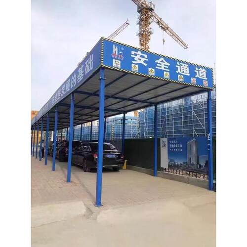 防护钢筋加工防护棚标准化组装式钢筋建筑工地棚安全通道茶水亭