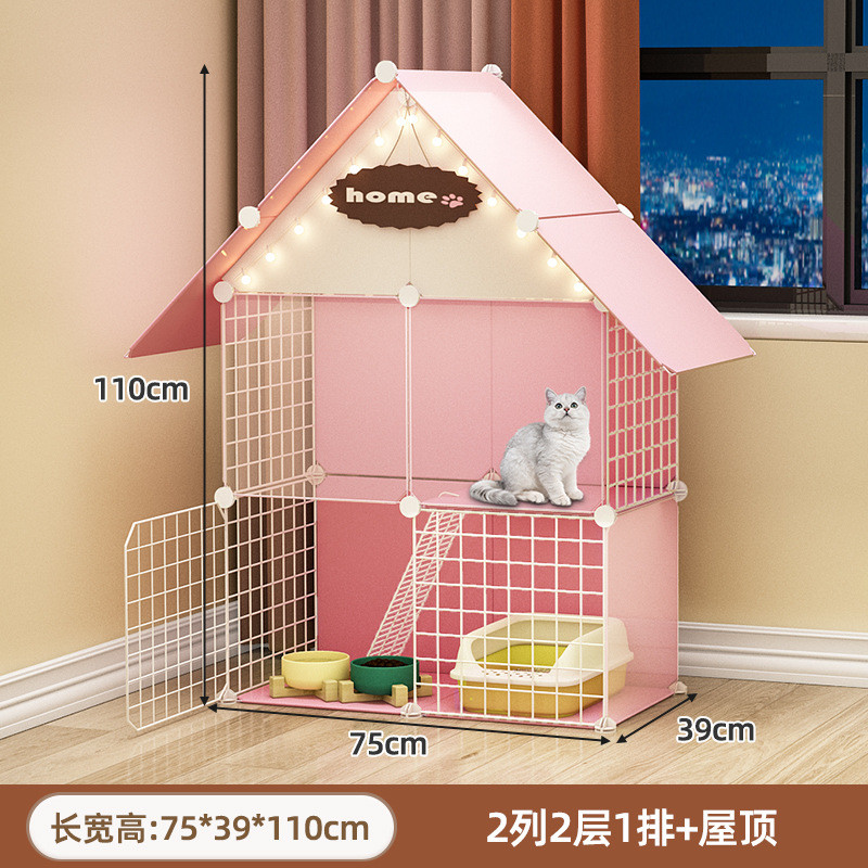 猫笼子狗笼子家用带豪华厕所猫咪猫别墅宠物笼子猫窝猫舍超大空间