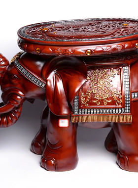大象凳子实木红木换鞋凳欧式大象摆件摆设家居装饰品客厅厂家批发
