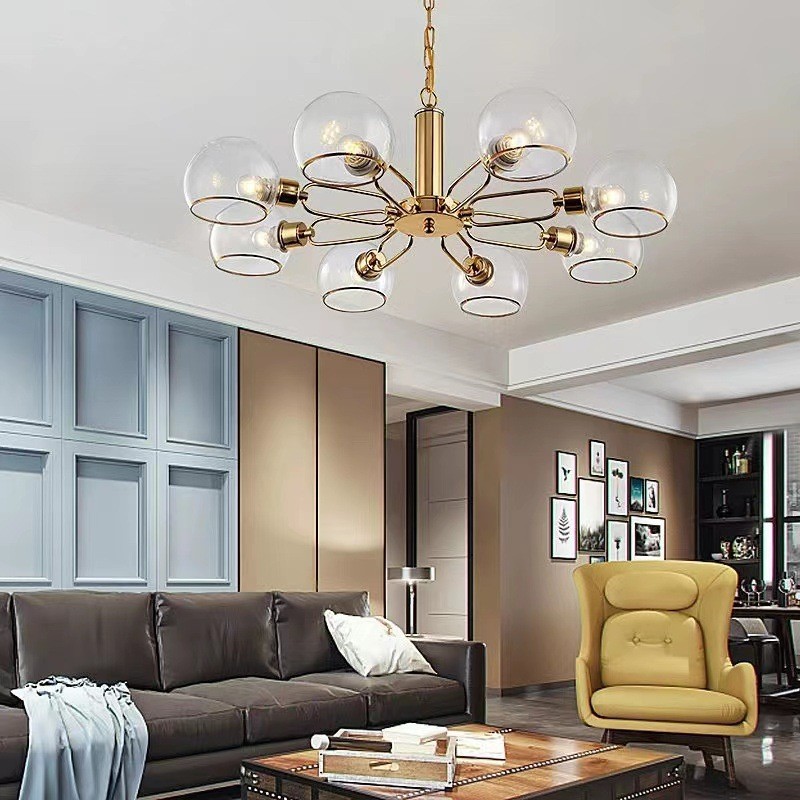 意式极简客厅吊灯新款北欧创意中古玻璃餐厅灯具简约现代卧室灯饰