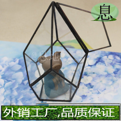 16007b带门花房!几何微景观植物玻璃小花房多肉植物玻璃包邮