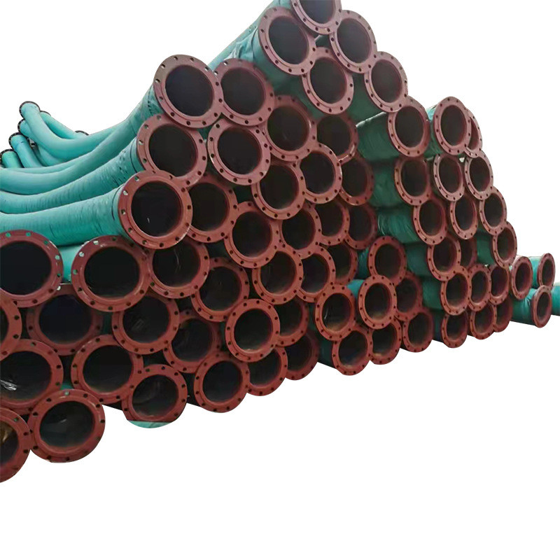 法兰钢丝胶管多种口径河道清淤抽砂排泥胶管加厚排水高压橡胶胶管