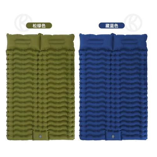 热销双人加厚tpu尼龙复合防潮垫脚踩气垫露营垫气垫便携快速