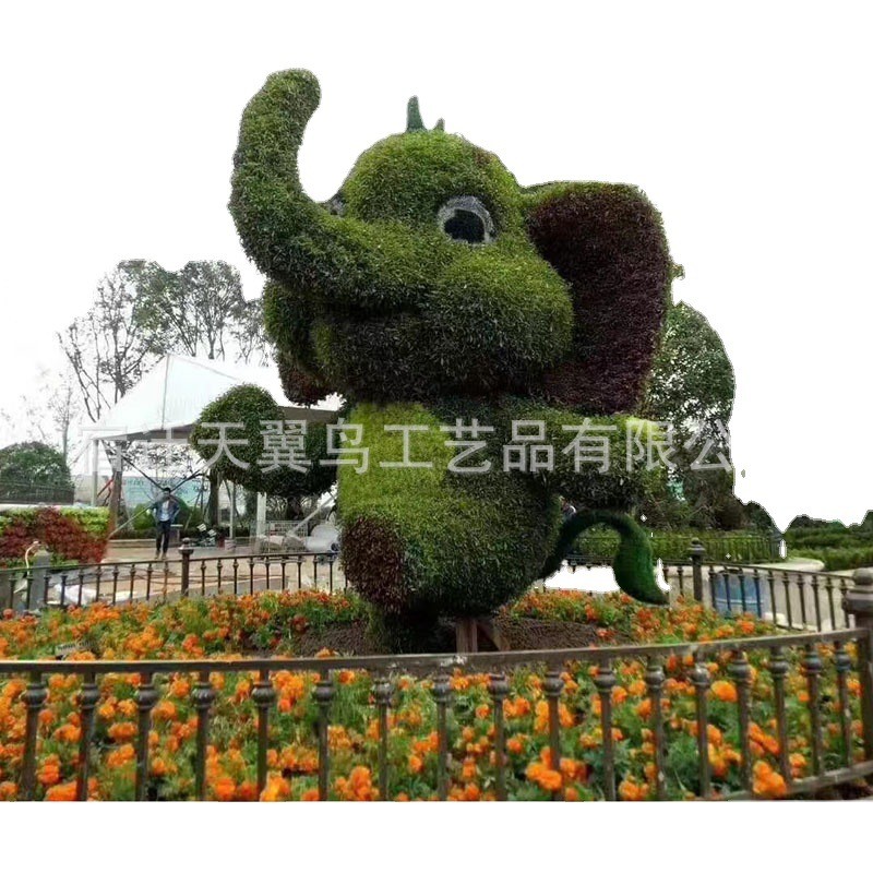 城市大型动物绿雕主题公园创意仿真摆件卡通动物造型雕塑厂家