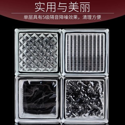 超白水晶砖空心玻璃砖采光隔断墙透明实心砖景观园林内外装饰砖厂