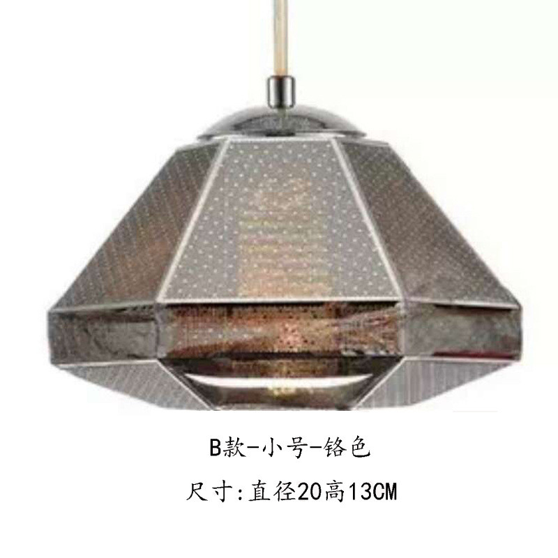 后现代北欧设计师餐厅吊灯不锈钢服装店样板房金色床头商场小吊灯