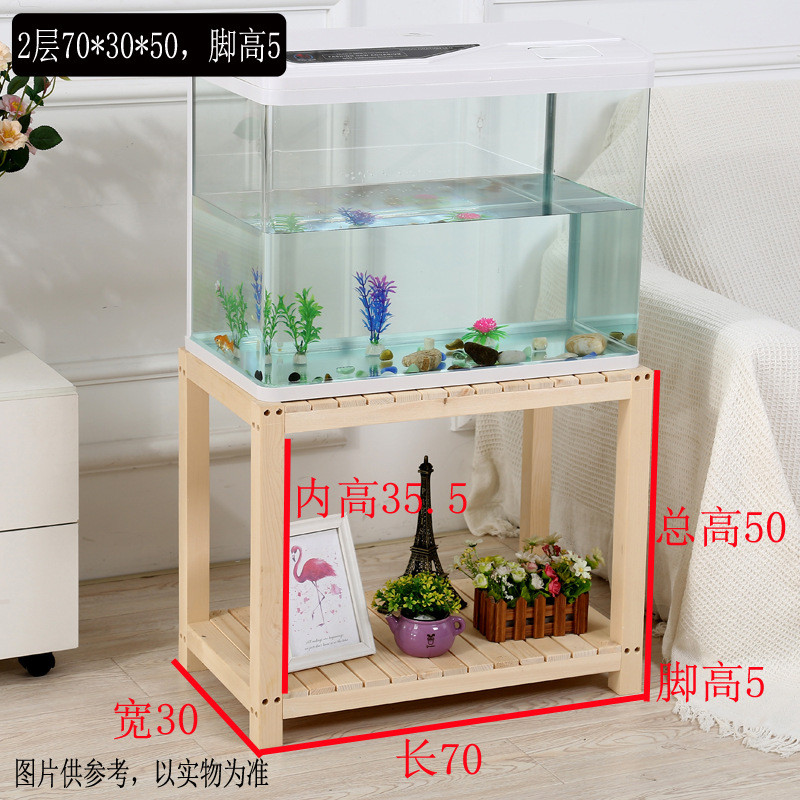实木鱼缸架子底柜底座桌子水族箱木质置物架龟缸架双多层置物
