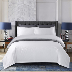 60支全棉贡缎五星级民宿床单被套四件套宾馆酒店床上用品酒店布草