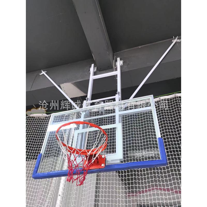 悬空篮球架房顶手摇升降悬挂式篮球架壁挂式篮球馆儿童吊顶篮球框图片
