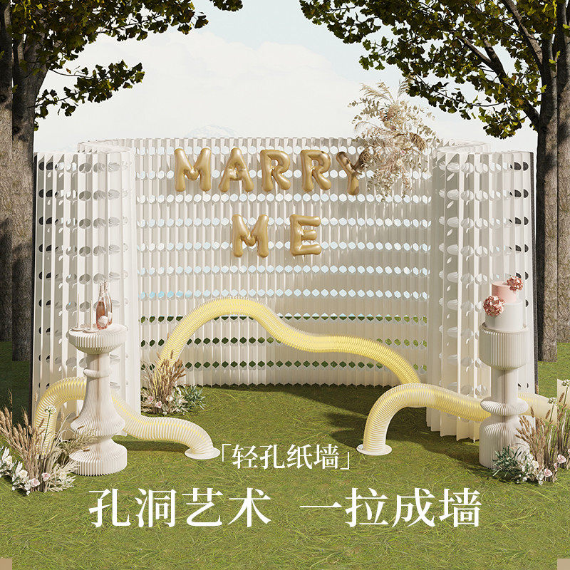十八纸办公室屏风高隔断墙折叠推拉移动轻孔风琴纸墙商用展会隔档