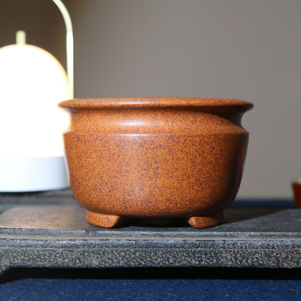 紫砂花盆栽仿古手工柴烧透气简约手工小盆盆景菖蒲盆多肉植物