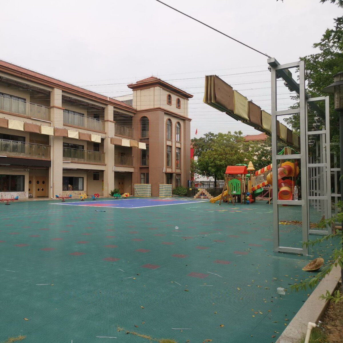 遮阳棚天幕学校内电动伸缩遮阳帘幼儿园操场户外电动游泳池遮阳蓬