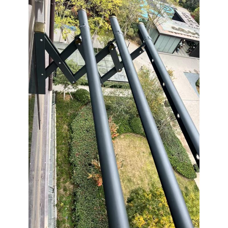 幸福一家特大扇形户外推拉晾衣架工程晒衣架外衣架外贸阳台晒衣架