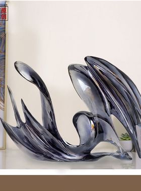 热销家居装饰透明树脂艺术摆件售楼处 制 别墅酒店玄关造型摆件客