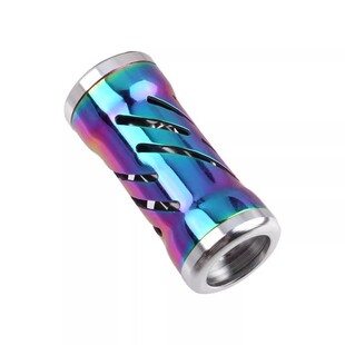 不锈钢渔线轮柱形小恶魔改装镂空握丸d/s通用型水滴轮金属轮