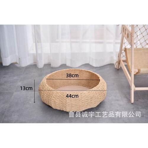 家用宠物不掉屑猫抓窝客厅四季通用猫咪睡觉木质简约编织垫子猫窝