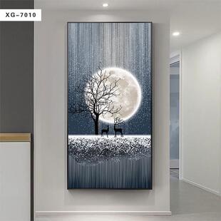 墙画背景墙抽象装饰画客厅入户门过道玄关装饰画轻奢大气星空挂画