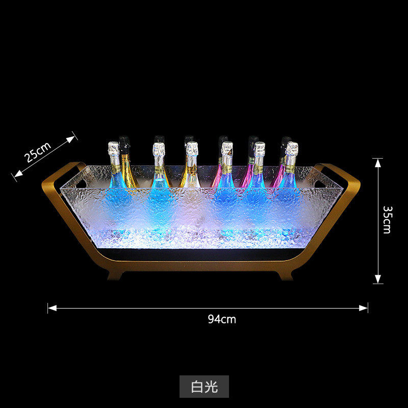 金属冰块亚克力透明led框架桶塑料香槟鸡尾酒槽酒吧ktv发光冰桶