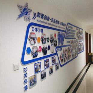 会展中心走廊亚克力文化墙写字楼博物馆景区城市街道企业社区宣传
