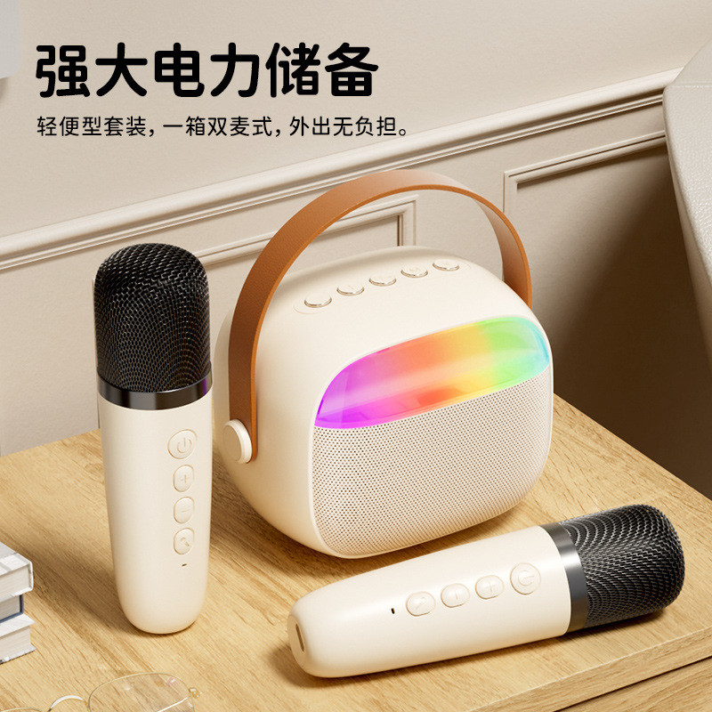 K30无线蓝牙小迷你音箱带话筒K歌一体家用音响户外手提便携桌面