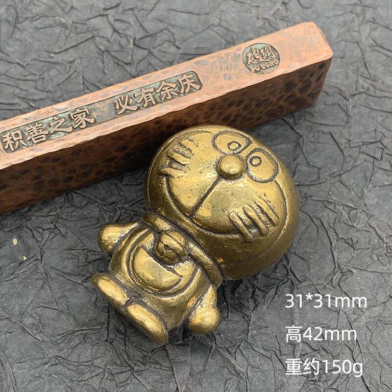 破东莞铜批发黄铜机器猫桌面摆件多啦a梦个性把件创意礼品