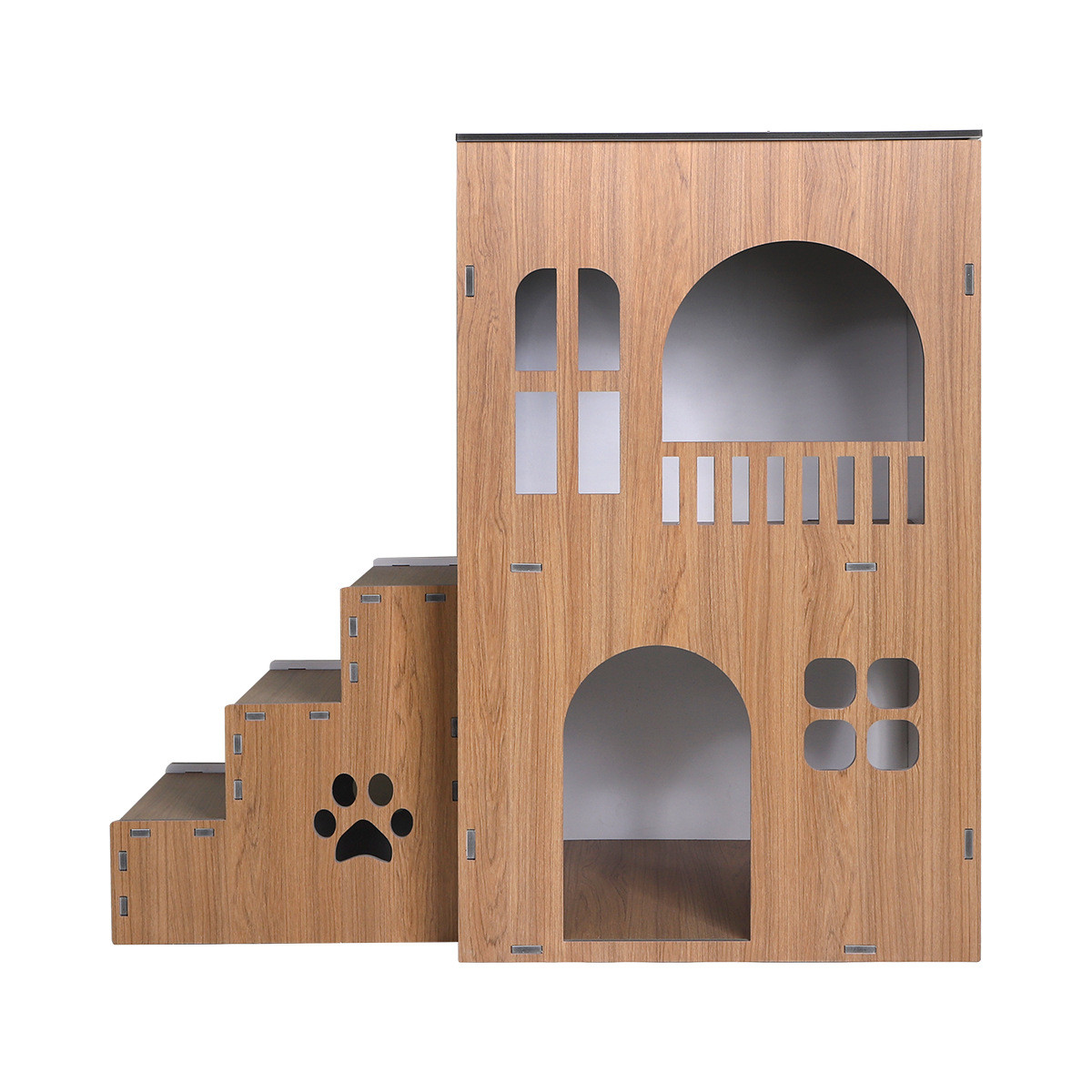 热销猫笼子豪华木质房冬暖夏凉家用户外双层耐用计美观可设猫舍猫