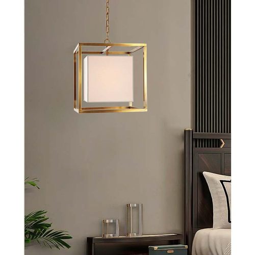 热销简约吊灯客厅灯餐厅设计师书房装饰灯卧室铁艺布艺灯吊灯