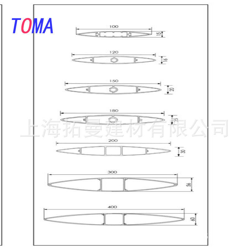 拓曼生产定制铝合金百叶窗型材各种款式规格100mm/125mm双层叶片