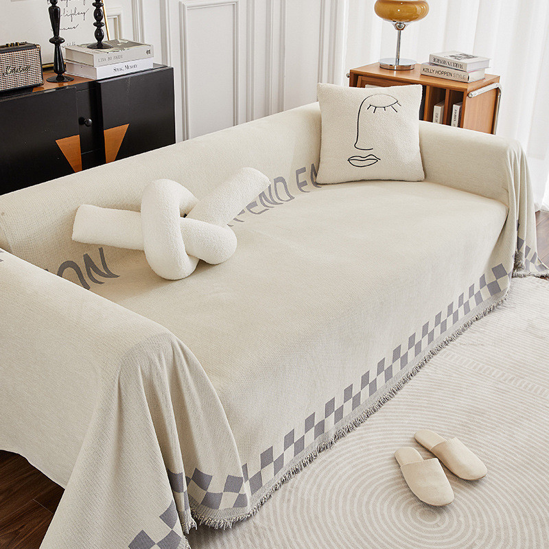 ri0tins风防沙发套罩沙发盖布全盖四季通用雪尼尔沙发巾猫抓沙发