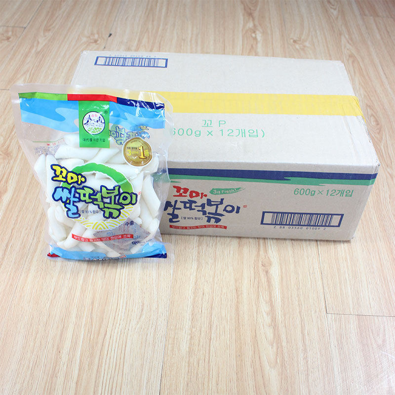 新日期韩国松鹤牌年糕条600g*12进口韩式零食香辣炒年糕可油炸年